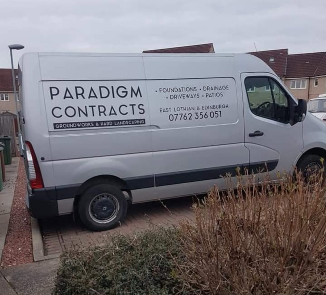 The Paradigm work van with its existing livery